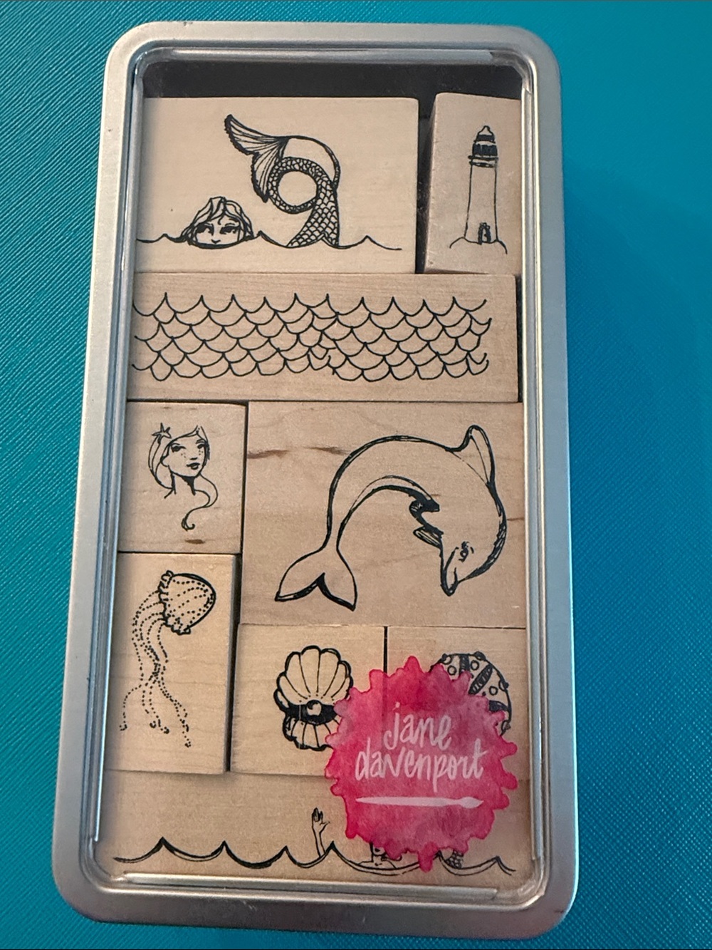 Jane Davenport Sea Life Wood Stamp Set